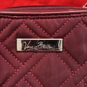 Vera Bradley Crossbody purse/wallet, 6” long,4” Vertical, 1.5” wide, maroon